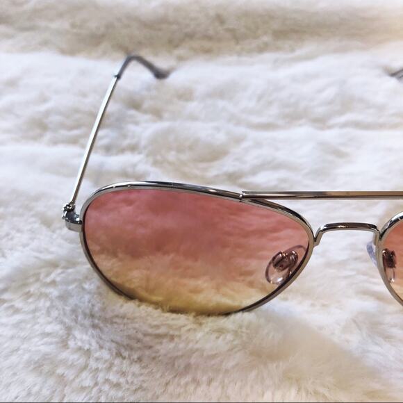 Rosalia Pink Yellow Full Rim Aviator Sunglasses - Picture 6 of 9